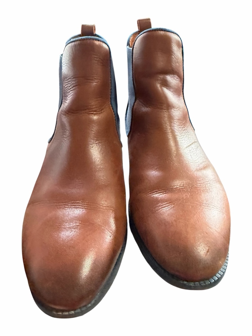 PIKOLINOS Tan Leather Chelsea Ankle Boots with Gray Elastic - Picture 4 of 5